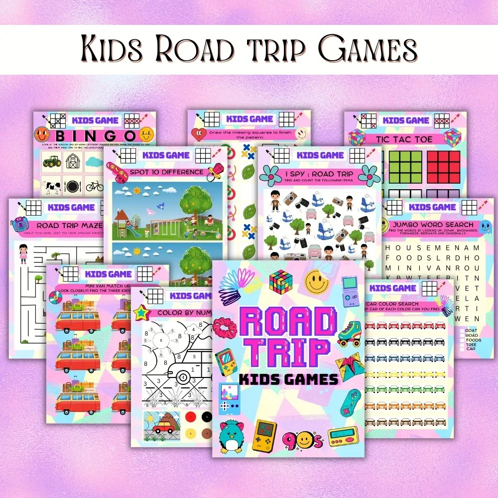 Colorful Road Trip Planner Binder